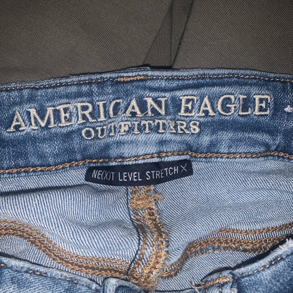 American Eagle next Level stretch high rise jeggings . Distressed , size 4 - Picture 3 of 8